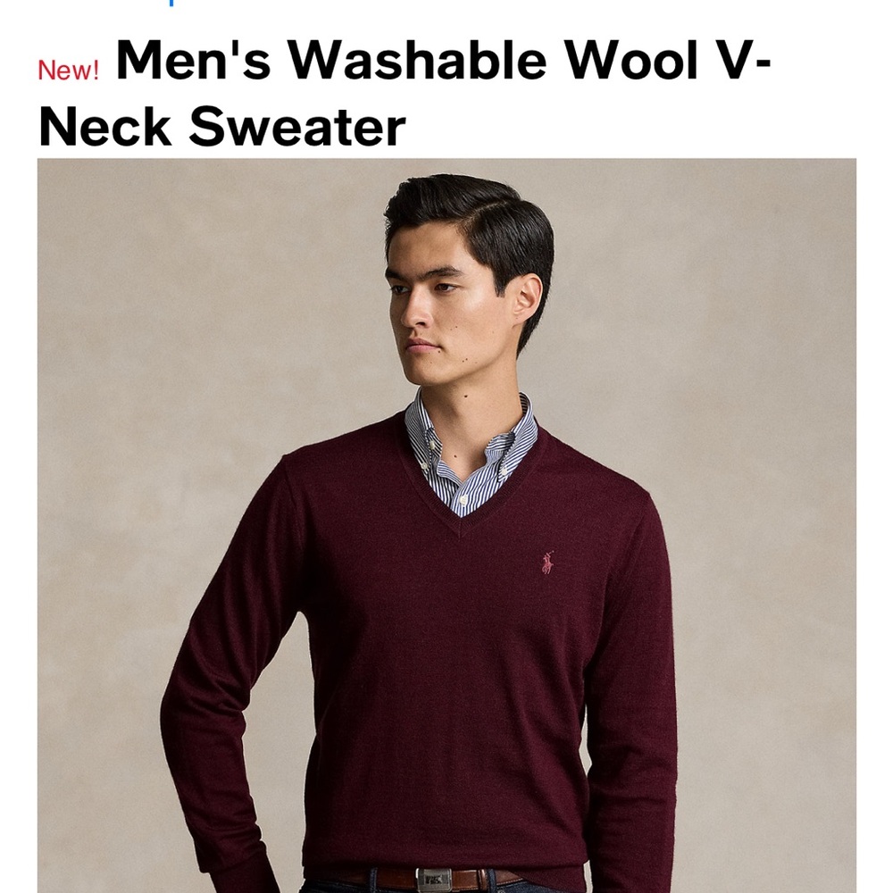 NWT Polo Ralph Lauren 100% Merino wool sweater